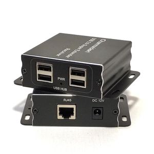 Adaptör Charmvision EU204p 100m 60m USB2.0 Genişletici 480Mbps Yüksek Hız Protokolü 4 USB RJ45 UTP CAT6 Kablo üzerinden bağlantı noktası etkin tip adaptör