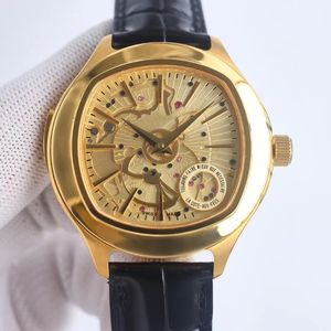Wysokiej jakości męski fajny nowy czarny pasek trójwymiarowy trójwymiarowy Business Casual Sapphire poziom wyglądu ultra-wysokiego precyzyjnego detalu Perfect Luksusowy zegarek