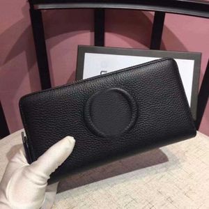 Wallet Brand Design Women Zipper Card Bag Black Multi-card Wallet Card Slot Zipper Head Layer Cowhide With Pvc Coin Purse 230612