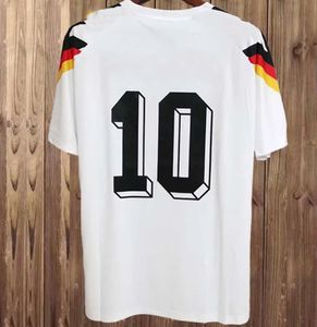 ワールドカップアレマニアレトロサッカージャージ1988 1990 1992 littbarski ballack klinsmann kalkbrenner klose menフットボールシャツmaillot kit defoot