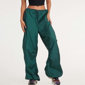 Kvinnor Pants Ladies 'Overall 2023 Womens Streetwear Hip Hop Joggers Sweatpants Drawstring Casual Loose Wide Leg Stretch Flare