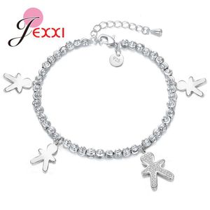 Charm Armband Real 925 Sterling Silver Cubic Zirconia Roman Design Armband Födelsedagsfestgåvor Hot Selling for Women Girls Z0612