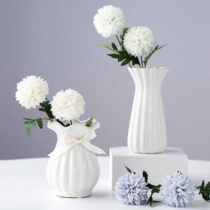 Dried Flowers Artificial Wedding Decorative Ball Chrysanthemum Vases for Home Decor Christmas Household Products Carnation Fake Plants