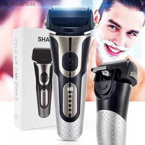 Waterproof Professional Electric Shaver Rechargeable Beard Electric Razor For Men Face Shaving Machine Male Foil Cleaning Shaver L230523
