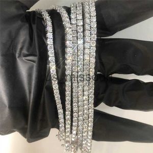 Pendant Necklaces GRA Hip Hop Jewelry 20mm65mm VVS Moissanite mossinate Tennis Chain Diamond 925 Silver Gold Iced Out Plated Necklaces J230612