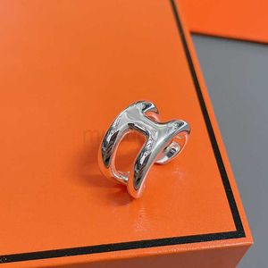 Band Rings Luxury designer fashion ins trend minority design ring men and women fashion luxury index finger open ring versatile simple J230612