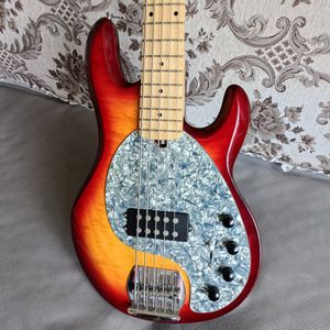 Rzadkie muzyczne 5-strunowe elektryczne gitarę basową Vintage Sunburst Body 20 Frety Maple Neck i Fretboard Chrome Hardware