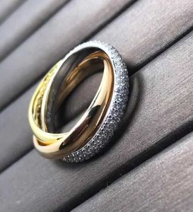 Bandringe, Trinity-Ring-Serie, Luxusmarke, offizielle Reproduktionen im klassischen Stil, Top q J230612