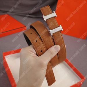 Reversible Ceinture Mens Belt For Women Classic Letters Silver Buckle Genuine Leather Luxury Belts Cintura Fashion Waistband With Box