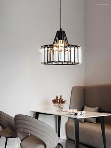 Ceiling Lights Simple And Modern Light Luxury Crystal Bedside Pendant Lamp For Restaurant Milk Tea Bar Table