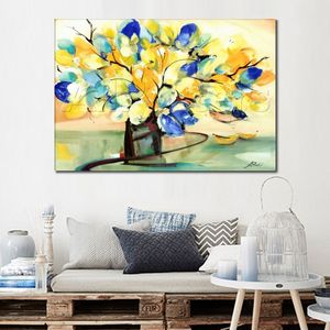 Contemporary Botanical Abstract Art on Canvas Floral Pizzazz Textured Handmade Oil Painting Wall Decor