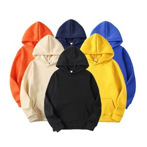 Men's Classic Blank Version Hooded Sweatshirt Luxury Pure Color Hoodies Designer Popular Youth Trend Loose Mens Clothing Sport Hoodie