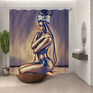 Tende Black Women Girl African American Sexy Lady Tende da doccia