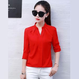 Bluse Sommer Korean Chiffon Women Blouses Büro Lady Long Sleeve Shirt Mode Frauen Hemden 5xl Blusas Femininas elegante