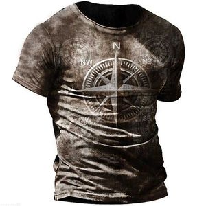 Męskie bluzy bluzy 2022 VINTAGE THIRTO FOR MEN 3D DREKTOWANE O-NECK MĘŻCZYZNIE MAŁKI BIKER KRÓTKOWE TOP OUGNISE