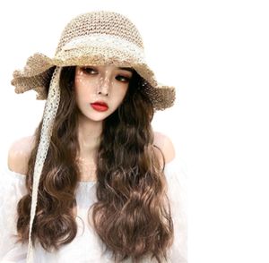 Fisherman Hat Wig Women's Summer Curly Curly Shading Fashion är naturligt realistiskt och avtagbart, många stilval, stöder anpassning