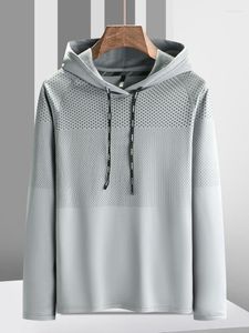 Felpe con cappuccio da uomo 2023 Autunno/Inverno Uomo caldo Abbigliamento sportivo Riflettente Fodera in pile a maniche lunghe Felpe con cappuccio Pullover Felpa con cappuccio grigio Top