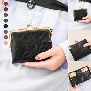 Portafogli Donna Portafoglio corto a forma quadrata Porta carte portatile leggero per lo shopping Pochette Portamonete alla moda dal design femminile