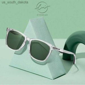 LM 2023 Polarisierte Sonnenbrille Männer Frauen Fashion Square Shades Transparent Rahmen Damen Reise UV400 Brille Fahren Sonnenbrille L230523