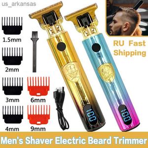 Rasoio da uomo Trimmer per uomo Rasoio elettrico Tagliabarba professionale Tagliacapelli Macchina da barba ricaricabile USB 5