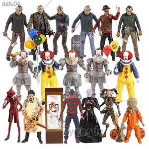 NECA Pennywise Freddy Krueger Jason Voorhees Chucky Michael Myers Texas Chains Massacre Hellraiser Sam Action Figure Toy L230522