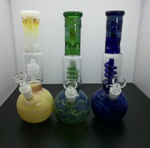 Glass Pipes Smoking Manufacture Hand-blown hookah Super large round belly wire glass water pipe