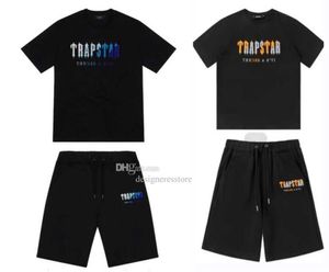 Satış Erkek Tişörtleri İlkbahar Yaz Trapstar Sports Kısa Kollu Takım Erkek Kadın Yüksek Kaliteli Gym Egzersiz Giysileri Eğlence T-Shirt Tidal Akış Tasarımı 552ess