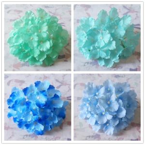 All-Match Artificial Flowers Hydrangea Flower Heads Wedding Party Decoration Supplies Simulation Fake Flower Head Home Decorations