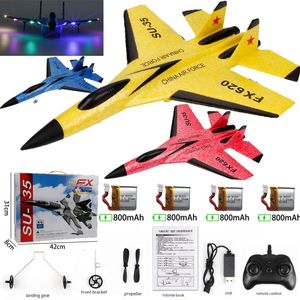 Electric/RC Aircraft Su-35 Pro Large Battery RC Plane Avion RC Model Gliders With Remote Control Drone RTF UAV Kid Airplane Child Gift Flying Toy 230612