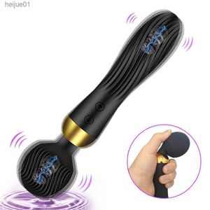 18 Hastigheter vibrator AV Magic Wand för kvinnor Dual Motor Dildo G SPOT Massage Klitor Klitoris Stimulator Vuxen Par Sex Leksaker L230518