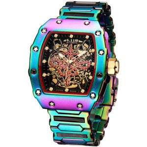 6 11 Orologio Richarder meccanico automatico di lusso di colore abbagliante per uomo impermeabile relogio masculino305E