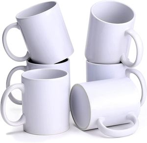 11oz witte keramische sublimatiemokken keramische koffiemokken blanco voor koffie thee melk voor doe-het-zelf
