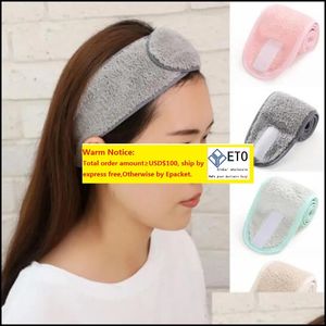 Accessori Involucro cosmetico Tiara Turbante Lavaggio del viso Regolabile Yoga Donna Asciugamano per il viso Bagno Fascia per capelli Fasce per trucco Spa Otrmf