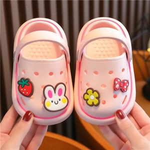 Slipper Kids Summer Slippers Boys Girls Fruit Hole Shoes Garden Grays Eva Mules Children Beach Cave Shoes 3-10 Year Baby Clogs 230612