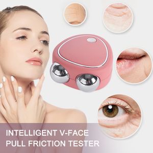 Massageador facial Ems Microcorrente Beauty Instrument Lifting Firming Rf Double Roller Slimming Device Redução de Edema Skin Care Tools 230612