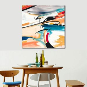 Abstract Landscape Canvas Art Frantic Oil Painting Handmade Impressionistic Artwork