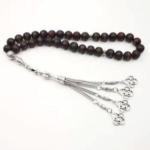 Bracciali Nuovo arriva Natural Old agate tasbih con Matel nappa braccialetto musulmano gfit 33 66 99 Paryer perline arabo misbaha Bracciale da uomo