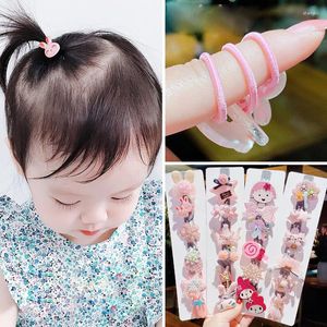 Hair Accessories Lovely Children Kids Korean Tie Cute Girl's Elastic Ring Cartoon Pink Accessory Accesorios Para El Cabello Headwear