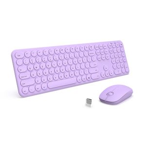 Combos Jelly Comb 2.4GHz Wireless Keyboard and Mouse Combo FullSize Compact Wireless Mouse Keyboard with Numeric Keypad for Laptop