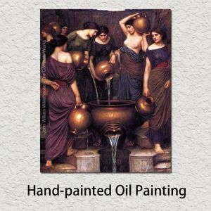 Wall Art Hand pomalowany The Danaides John William Waterhouse Canvas Painting for Office Room Decor Decor Prezent