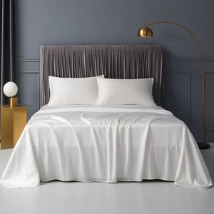 Bedding sets Peter Khanun Satin Flat Sheet Set Silklike Cooling Bed Sheets with 2 cases Summer Set Cool Bedding Z0612