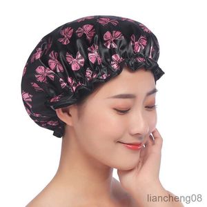 Vattentät högkvalitativ frisörsalong elastisk 1 st tjockare för kvinnor bad hatt badrum produkter badrumstillbehör R230612