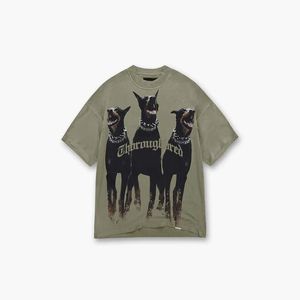 Camiseta de cachorro tee high street primavera no verão skateboard skate masculino tshirt