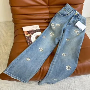 Nuovi jeans firmati Pantaloni da donna Business Must-have primaverili ed estivi Signori importati Denim di alta qualità Comodo marchio all'ingrosso Siro