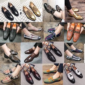 Luxusmarke Leffer Schuhe Britischer Stil Lederschuhe mit Fliege, Abendschuhe, Party, spitze Zehen, formelle Schuhe, Büro- und Business-Schuhe, Größe 38–48