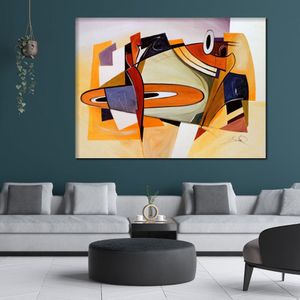 Modern Abstract Canvas Art Eye On You Handmade Oil Målning Contemporary Wall Decor