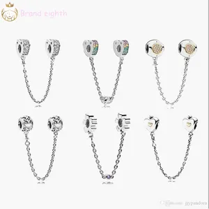 Для чар Pandora Sterling Silver Beads Bealts Style Style Высококачественный подвесная цепочка