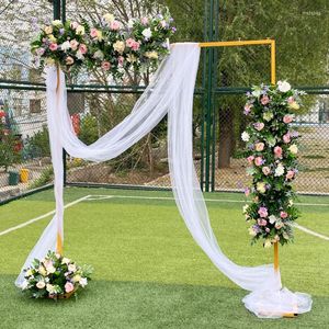 Украшение вечеринки Металлическая свадебная арка подставка на фоне кованого железа декор цветочный дверь открытая квадратная сцена сцены реквизит