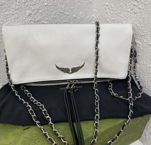 ショルダーバッグ女性高級ポチェットロックウィングスザディグヴォルテールバッグ最高品質のトートダイヤモンドデザイナーバゲットレザーパースA13