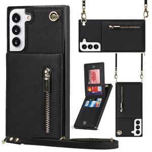 DHL libero all'ingrosso CrossBody Lanyard Zipper Wallet Cards Solt Case per Samsung Galaxy S23 Plus S22 S21 FE S10 Note20 Ultra Stand Cards Solt Cover